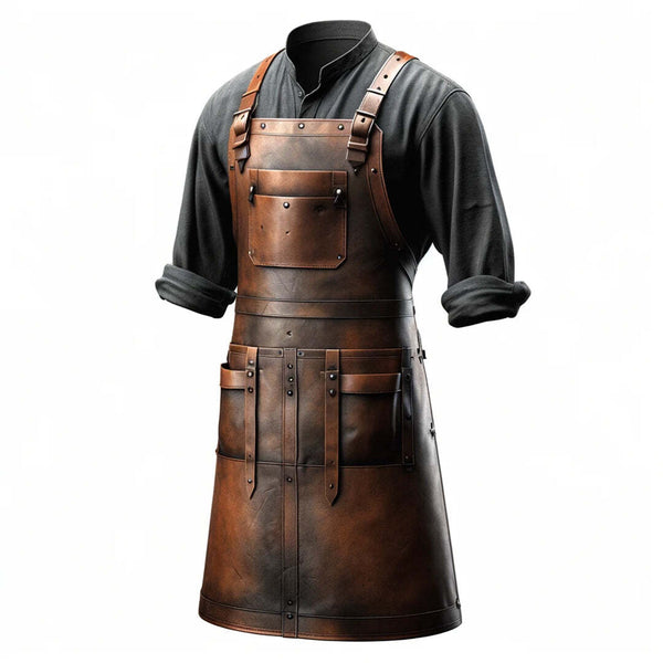 Leather Blacksmith Apron – Legacy Edition Powerful Leather Aprons for Blacksmith – Durable Leather Apron for Metalworking